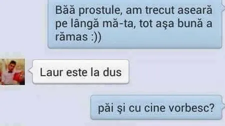 Cea mai tare conversaţie. A crezut că vorbeşte cu prietenul său, dar telefonul era la altcineva
