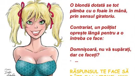 BANCUL ZILEI: O blondă în intersecţie