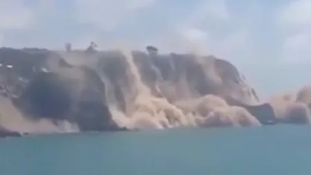 O faleză s-a prăbuşit în Noua Zeelandă, după un cutremur. Imagini spectaculoase VIDEO