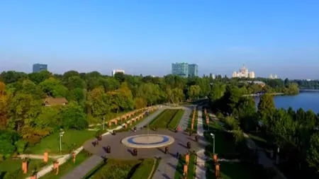 Cum arată Parcul Herăstrău filmat din aer, de o dronă VIDEO