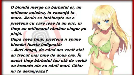 BANCUL ZILEI: Bărbatul şi bruneta cu sâni mari