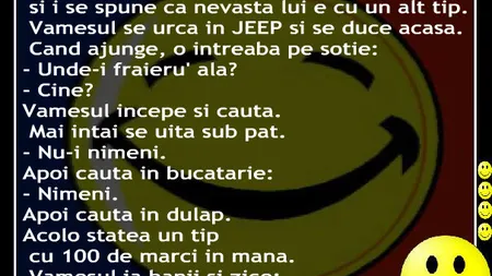 BANCUL ZILEI: Sex cu soţia vameşului...O să râzi tot weekendul