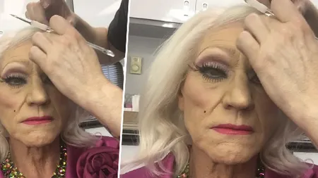 Travestit la 75 de ani. Îl recunoşti pe celebrul actor?