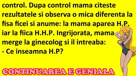 BANCUL ZILEI. Mama şi fiica, împreună la ginecolog