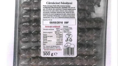 Cârnăciorii bănăţeni comercializaţi de Lidl au fost retraşi de la vânzare