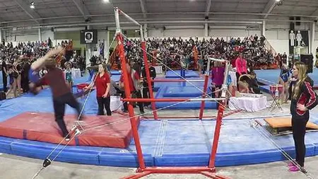 Dramă evitată în ultima clipă, în gimnastică. Un antrenor salvează viaţa unei sportive VIDEO