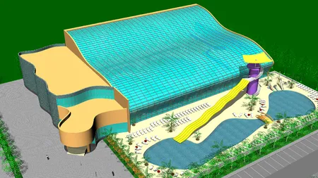 Cel mai mare parc acvatic din România a rămas în faza de şantier. Constructorul a intrat în insolvenţă