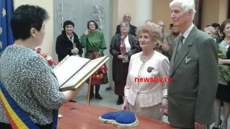 Un bărbat de 94 de ani din Braşov s-a ÎNSURAT cu o femeie de 80 de ani. Imagini de la ceremonie