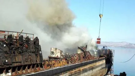 INCENDIU la un submarin nuclear rus, într-o bază militară din Kamceatka FOTO