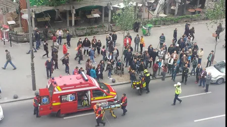 Accident pe Bulevardul Magheru din Capitală. Un pieton a fost lovit de o maşină FOTO