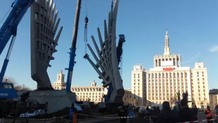 Trafic blocat la Piaţa Presei. Circulaţia rutieră e restricţionată pentru inaugurarea monumentului Aripi