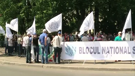 Sindicaliştii din Agricultură protestează la Palatul Cotroceni