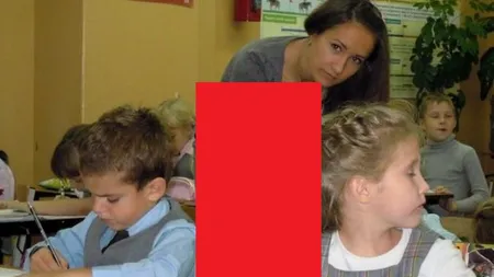 Uite cum a apărut o învăţătoare în faţa elevilor. N-o fi avut bani de mai mult material FOTO