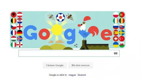 EURO 2016: Istoria întâlnirilor directe dintre Franţa şi România. Google, logo special pentru Euro 2016