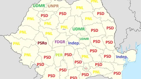 REZULTATE ALEGERI LOCALE 2016: Cum se împarte România politică. Rezultate alegeri pe oraşe