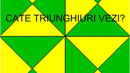 Testul care te va scoate din sărite! Câte triunghiuri reuşeşti să vezi în imagine?