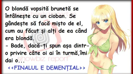 Bancul zilei: Blonda se întâlneşte cu un cioban