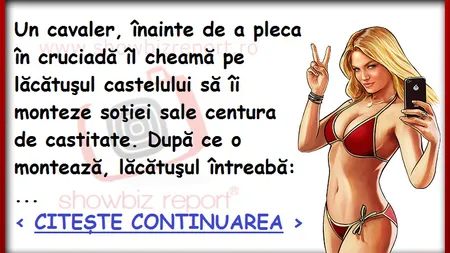 Bancul zilei: Blonda soţie a cavalerului are INTERZIS la SEX
