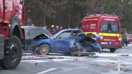 Carambol cu patru maşini în Culoarul Rucăr-Bran. Traficul este blocat pe ambele sensuri