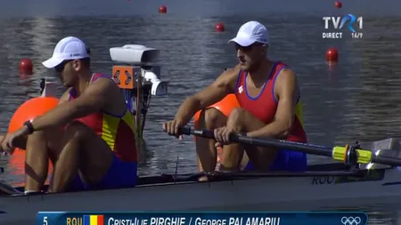 OLIMPIADA. O nouă dezamăgire la canotaj: Pârghie şi Palamariu au ratat finala probei de DOUĂ RAME