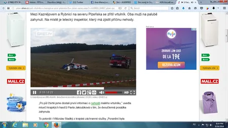 Un elicopter s-a prăbuşit în Cehia. Două persoane au murit VIDEO