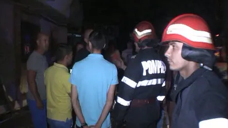 Incendiu urmat de scandal într-un bloc din Focşani