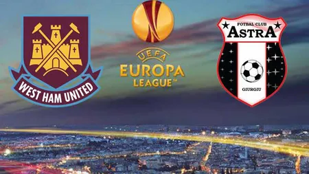 WEST HAM UNITED - ASTRA din play-off-ul Europa League va fi LIVE VIDEO la EUROSPORT 1