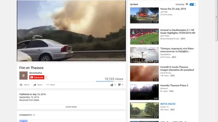 Incendiile din Thassos se extind. Un pompier a fost rănit în timpul intervenţiei. Pe insulă sunt şi români VIDEO