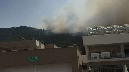Incendii de vegetaţie în Thassos. Pe insulă se află mulţi români
