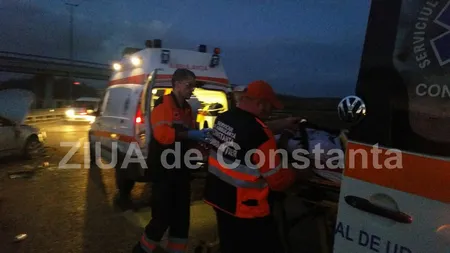 Grav accident de circulaţie la ieşirea de pe autostrada A4 spre Agigea. Şoferul se întorcea de la o nuntă