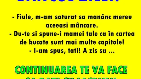 BANCUL ZILEI: Ciorba reîncălzită şi Kamasutra