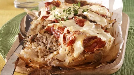 Varză cu carne tocată şi orez. O alternativă la delicioasele sarmale