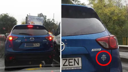 Sigur ai văzut asta în trafic. De ce îşi pun şoferii simbolul crucii pe maşină FOTO