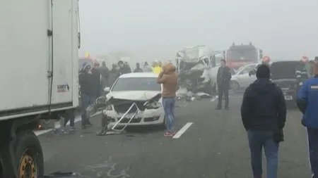 11 şoferi implicaţi în accidentul de pe A2 din 5 noiembrie, puşi sub urmărire penală