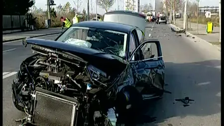 Accident în lanţ la ieşire din Bucureşti spre Târgovişte. Cinci maşini au fost avariate