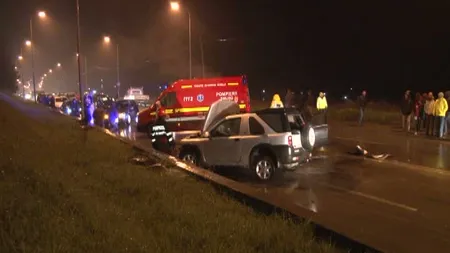 Accident grav din cauza unei ploi torenţiale, un mort şi patru răniţi VIDEO