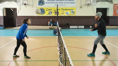 Peter Pop, meci inedit cu cea mai bună jucătoare de fotbal-tenis din lume FOTO