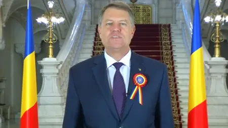 Klaus Iohannis, mesaj de Ziua Naţională: 1 Decembrie să fie o sursă de inspiraţie pentru a construi o ţară prosperă şi unită VIDEO