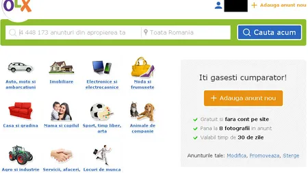 15 milioane de  anunţuri în acest an, pe Olx.ro. Ce fel de anunţuri au publicat cel mai des românii şi ce au cumpărat cel mai mult
