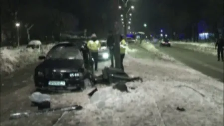 Accident grav în Capitală. Patru tineri au fost răniţi VIDEO