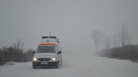 Ambulanţa înzăpezită în judeţul Buzău a reuşit să ajungă la copilul de patru luni UPDATE