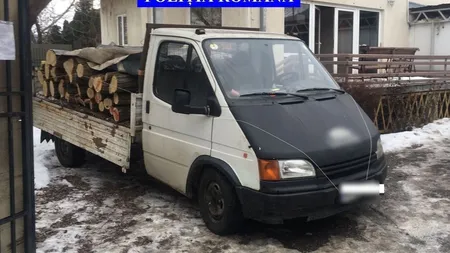 Poliţiştii din Argeş au confiscat două autovehicule care transportau ilegal lemne