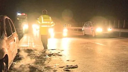 Căruţă spulberată de o autoutilitară, doi oameni în stare gravă