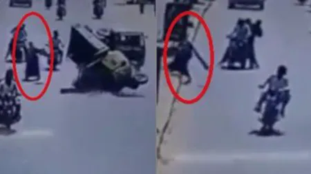 O femeie neatentă a provocat un accident teribil în India. Totul a fost filmat VIDEO