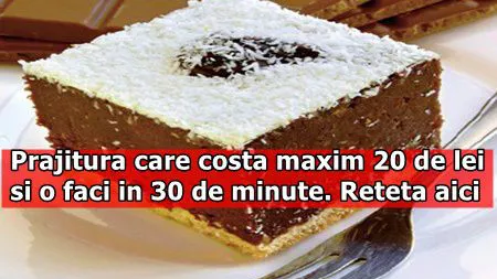 Se prepară in 30 de minte, e super delicioasa si foarte ieftina. Afla cea mai simpla reteta de prajitura cu ciocolata si biscuiti.
