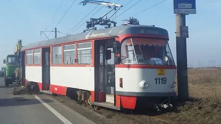 Un tramvai a deraiat la Arad