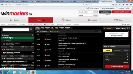 Evenimentele sportive favorite sunt acum, în direct, pe Winmasters. A fost lansată funcţia Live Streaming