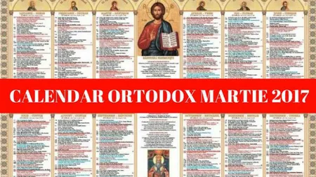 CALENDAR ORTODOX 2017: Ce sfinţi sărbătorim luni