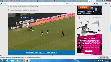 Silviu Lung, scos cu ambulanţa de pe teren. Clipe de panică la CFR Cluj-Astra Giurgiu