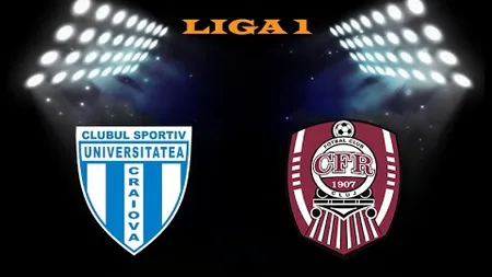 CSU CRAIOVA - CFR CLUJ 1-4 şi ardelenii urcă pe locul secund în Liga 1